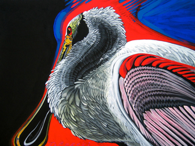 Spoonbill painting