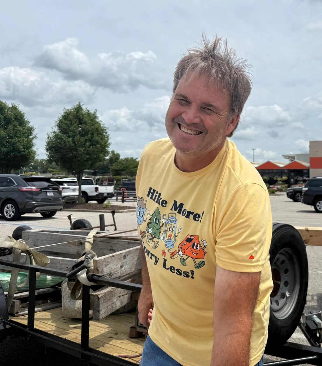 C.R. Gray at his studio trailer